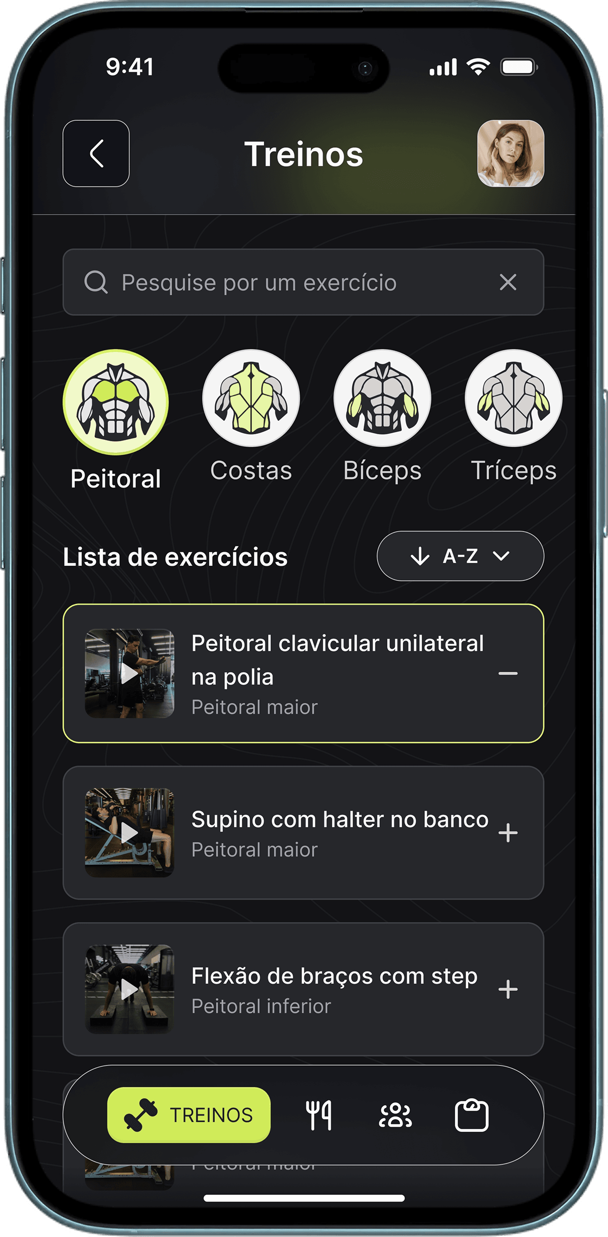 Tela do app inShape: Como montar um treino do zero no inShape