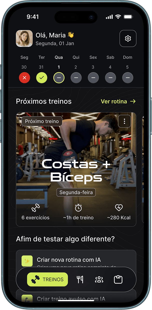 Tela do app inShape: Para quem faz sentido